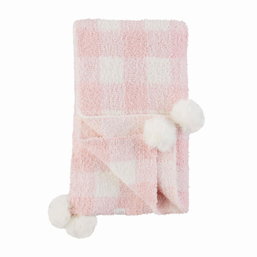 Gingham Baby Blanket in Pink - Brinhdeeks