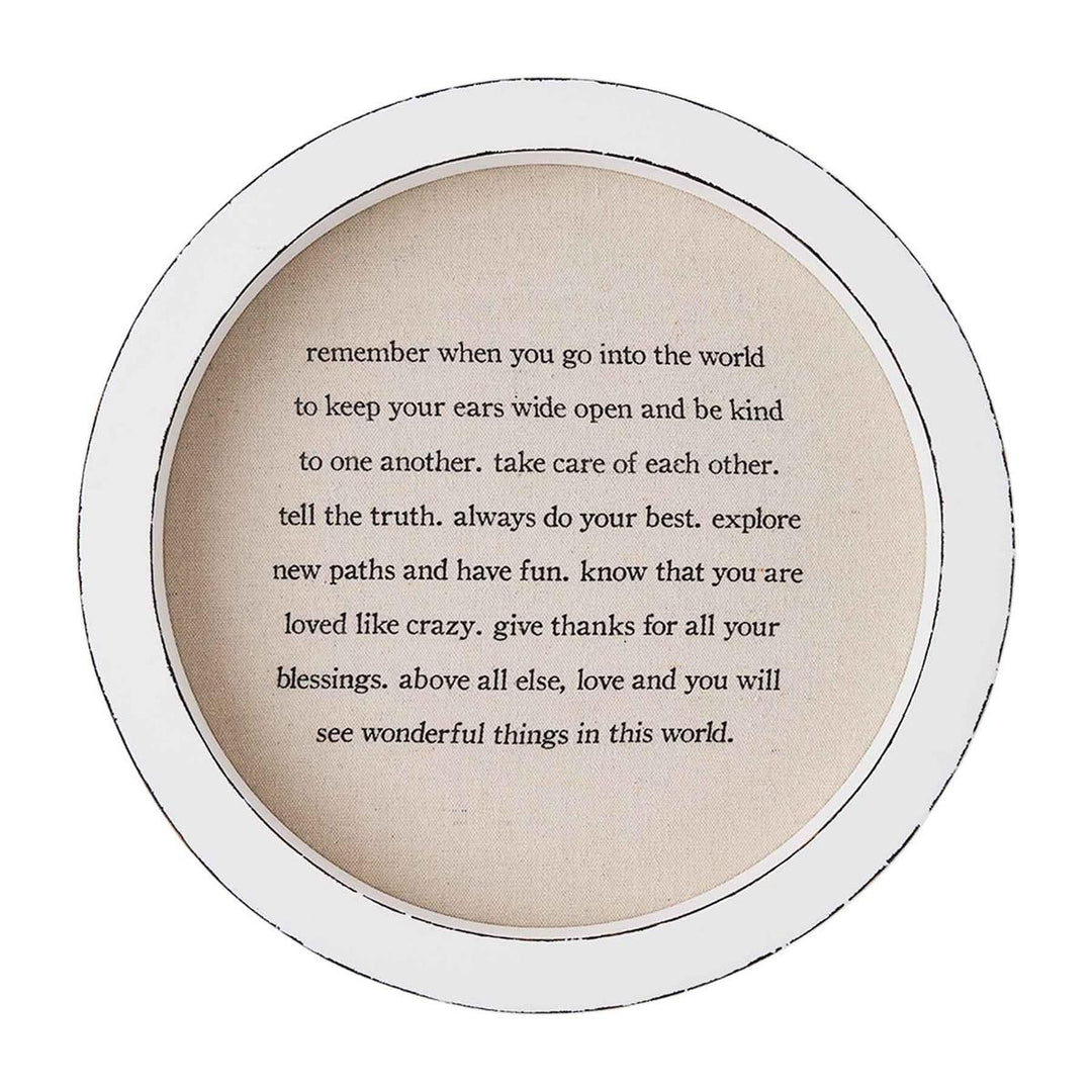 "Go Into the World" Plaque - Brinhdeeks